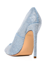 AZALEA WANG SHATHA BLUE SPARKLE PUMP