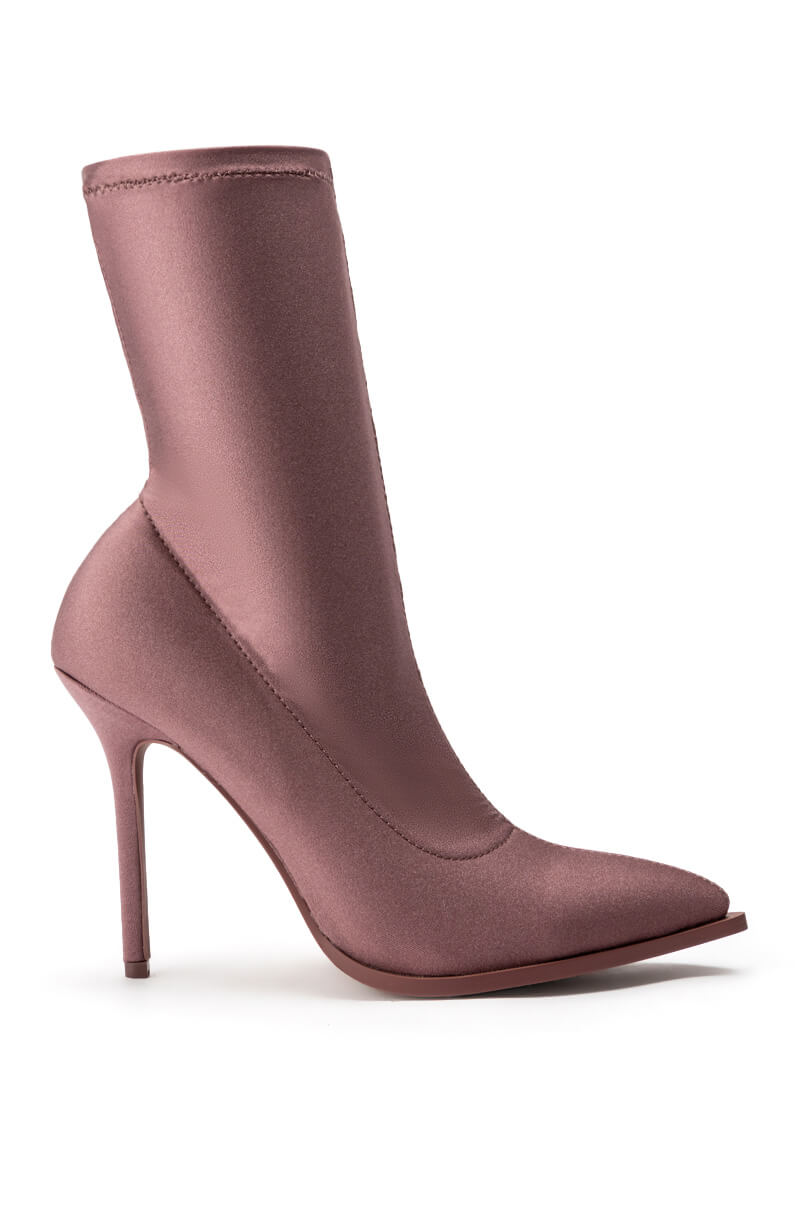 AZALEA WANG SERENITY STRETCH BOOTIE IN TAUPEDISCO