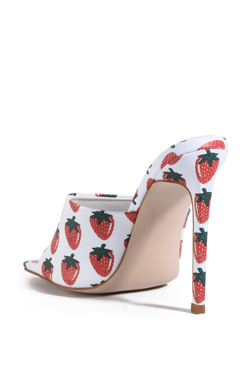 AZALEA WANG STRAWBERRY SLIP ON SANDAL