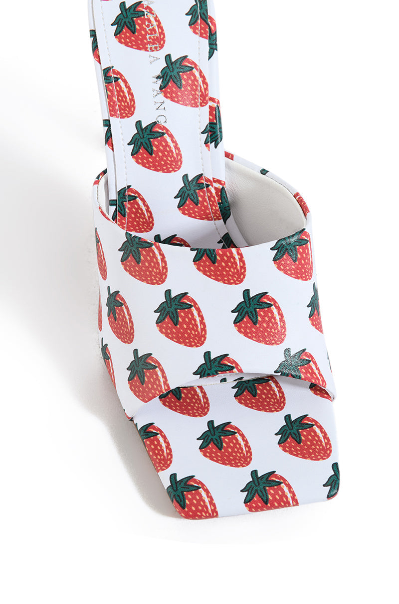 AZALEA WANG STRAWBERRY SLIP ON SANDAL