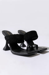 AZALEA WANG TAKE ME ON A VACA STILETTO SANDAL IN BLACK
