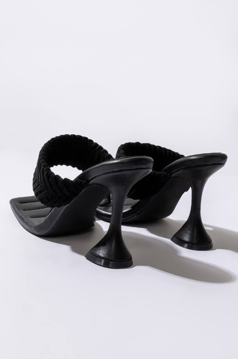 AZALEA WANG TAKE ME ON A VACA STILETTO SANDAL IN BLACK