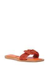 AZALEA WANG TAMBOURINE ORANGE SPARKLY SANDAL
