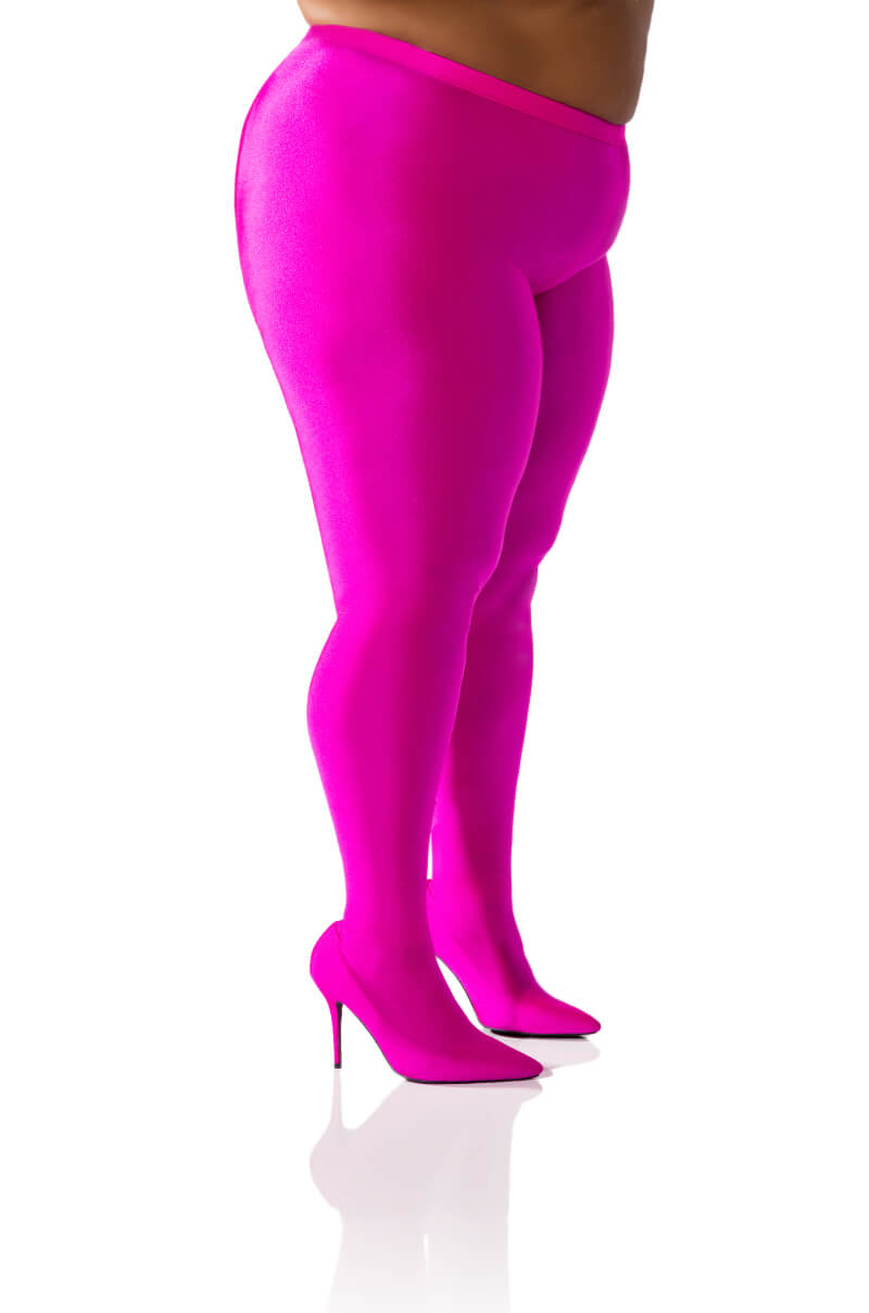 AZALEA WANG TAYTAY PLUS SIZE STILETTO BOOT PANT IN FUCHSIA