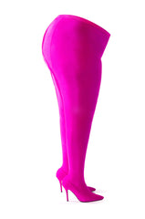 AZALEA WANG TAYTAY PLUS SIZE STILETTO BOOT PANT IN FUCHSIA