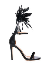 AZALEA WANG OAK PETAL SANDAL IN BLACK