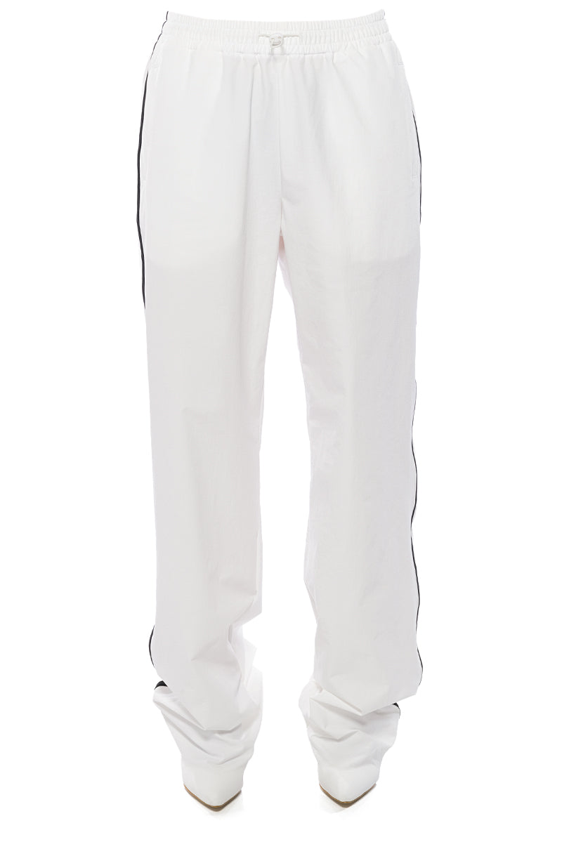 AZALEA WANG BOOT TRACK PANT IN WHITE
