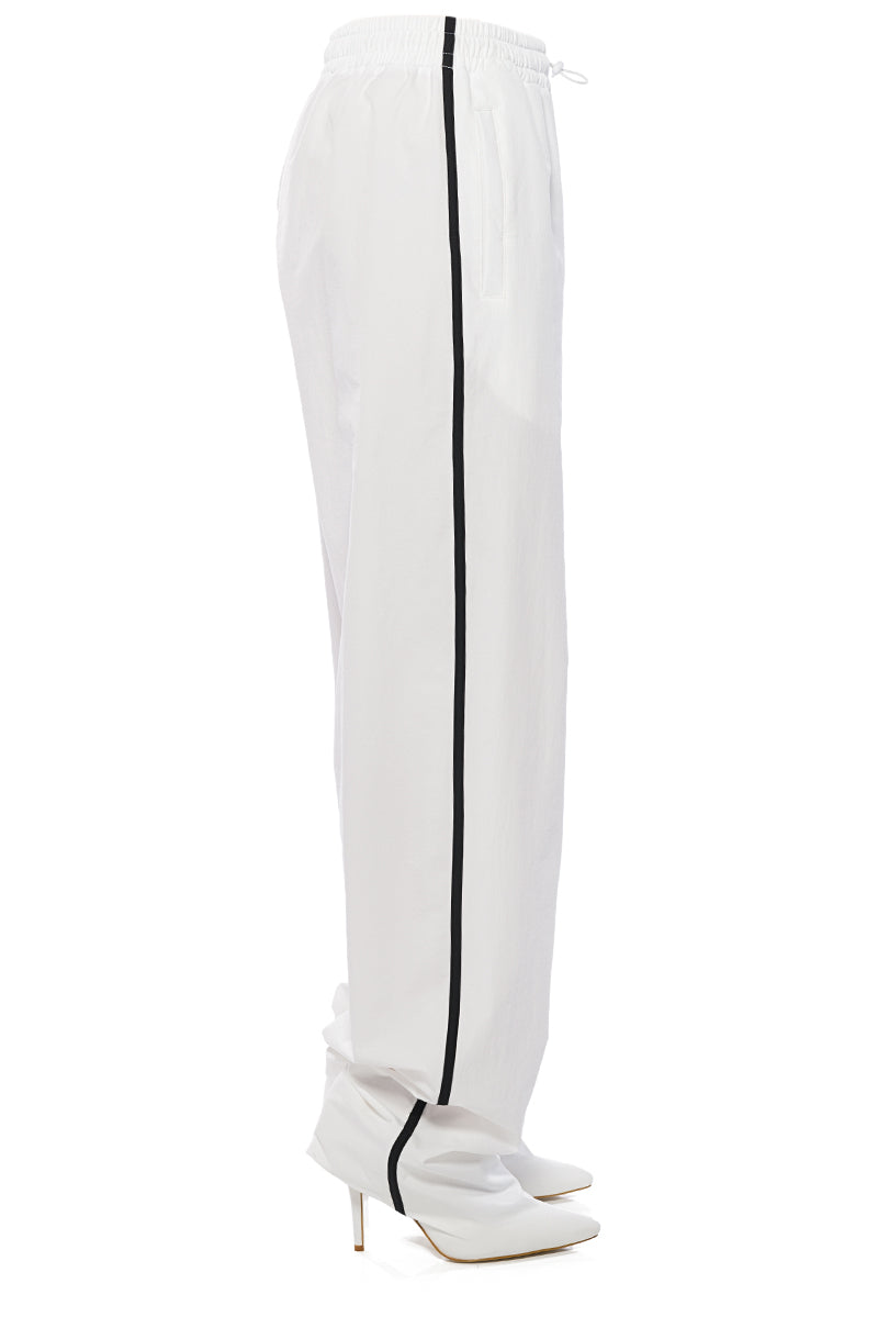 AZALEA WANG BOOT TRACK PANT IN WHITE