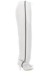 AZALEA WANG BOOT TRACK PANT IN WHITE