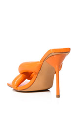 AZALEA WANG CHRISTABEL PUFF SANDAL IN ORANGE