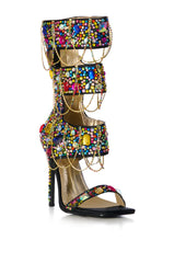 AZALEA WANG WARHOL MULTI EMBELLISHED SANDAL