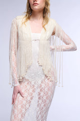 BELLE OF THE BALL PEARL EMBELLISHED CAPELET TOP