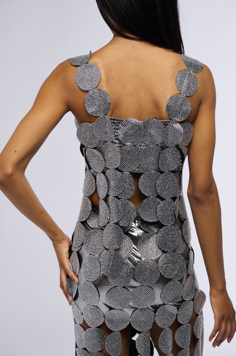 BENEATH THE SURFACE EMBELLISHED SLEEVELESS TOP