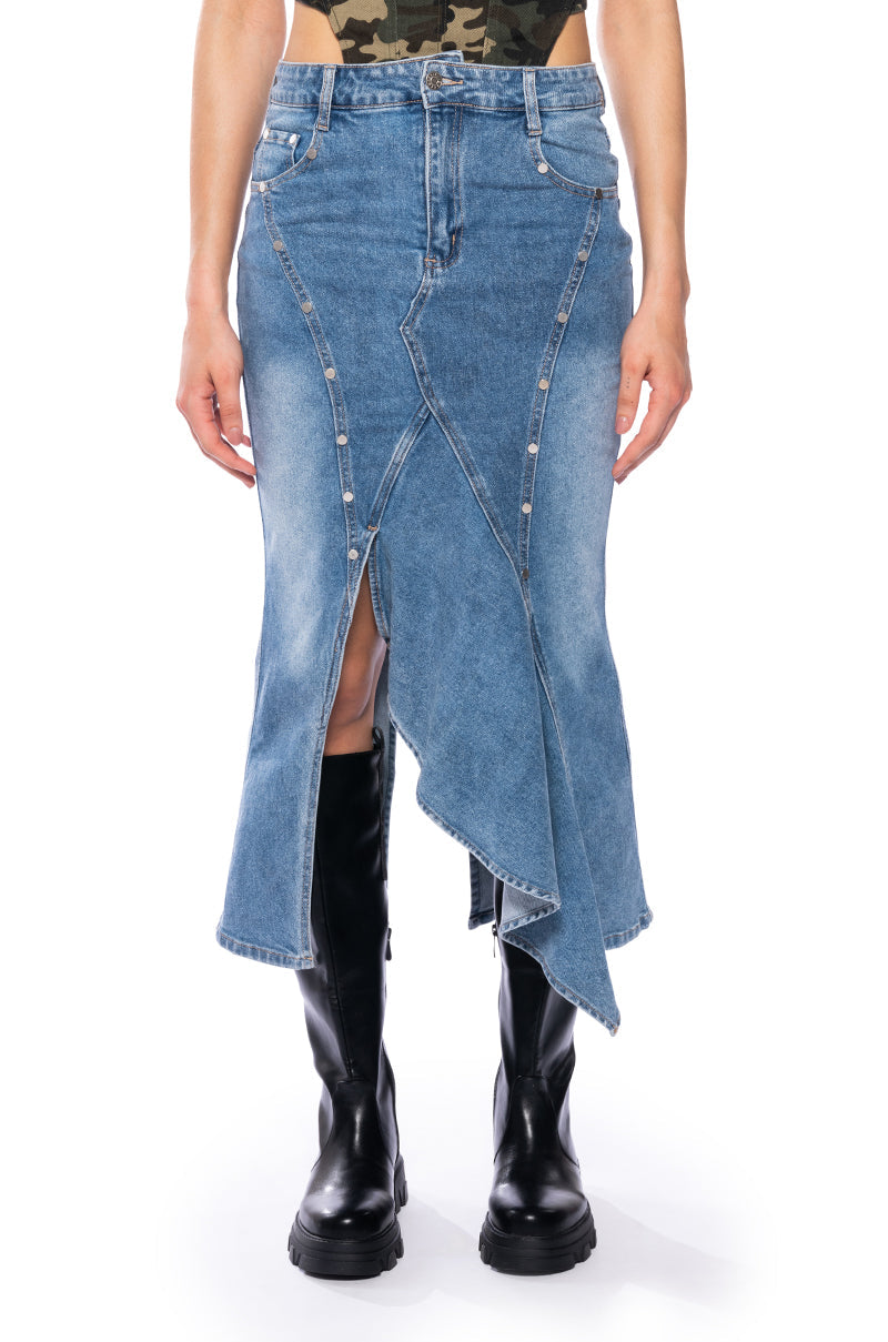 ARIELE MID DENIM SKIRT
