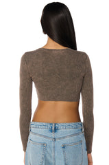 BOARDWALK MINERAL WASH LONG SLEEVE BABY TEE