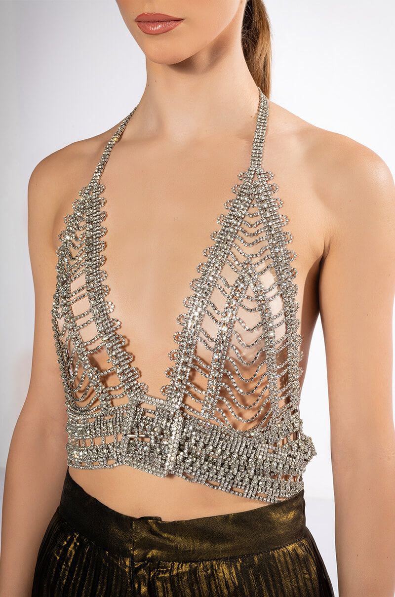 BREATHTAKING RHINESTONE TOP