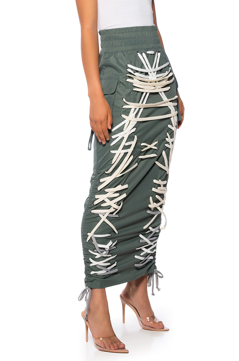 BRIELLE TIED UP MAXI SKIRT