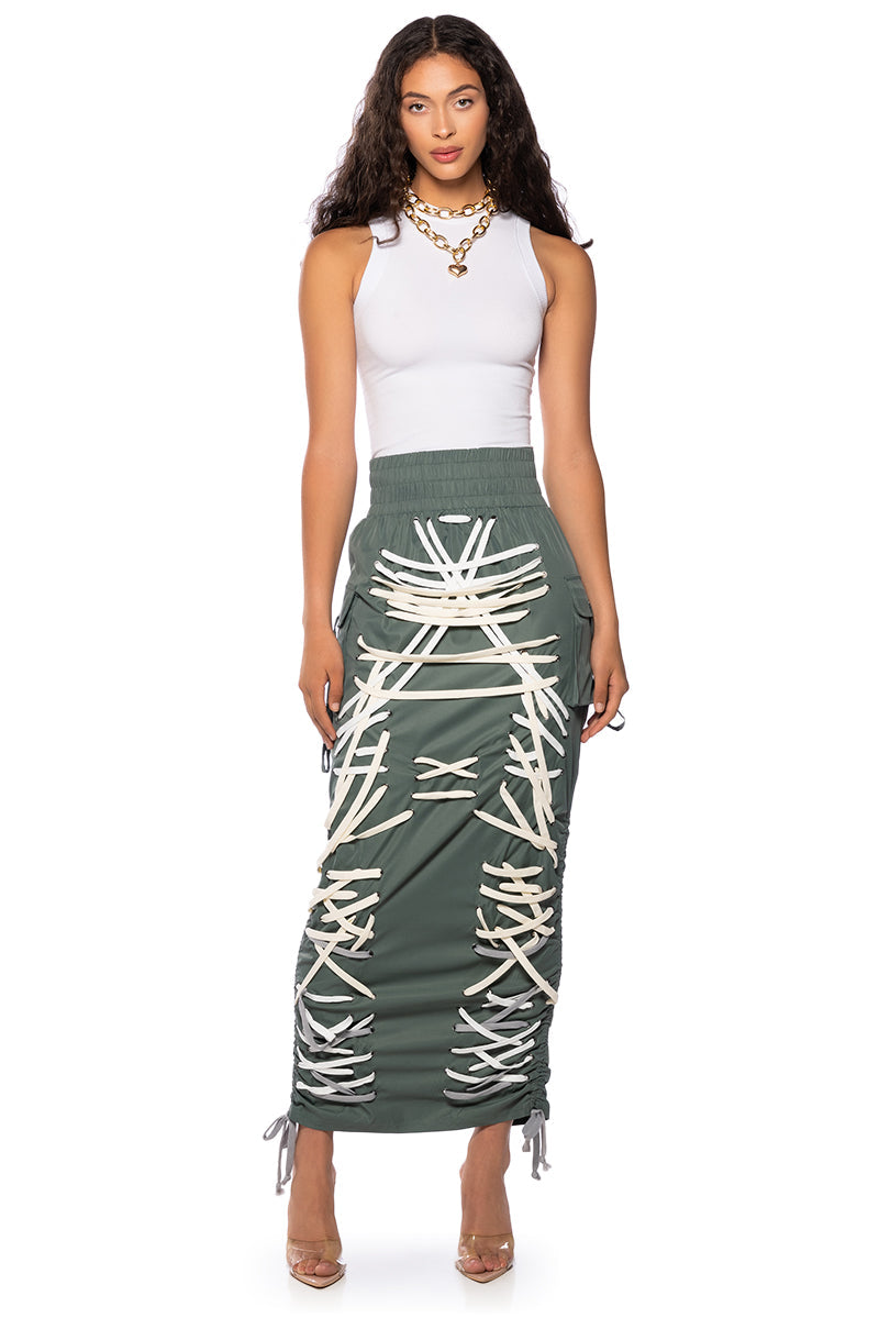 BRIELLE TIED UP MAXI SKIRT
