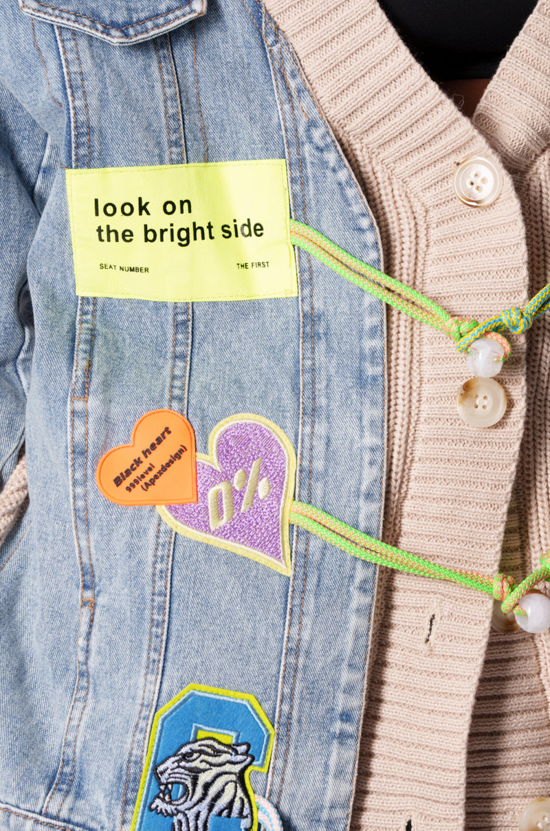 BRIGHT SIDE MIX KNIT CARDIGAN