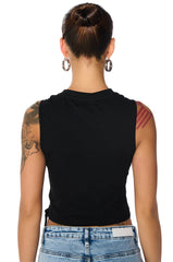 BRITTINI DISTRESSED KNOTTED TANK TOP