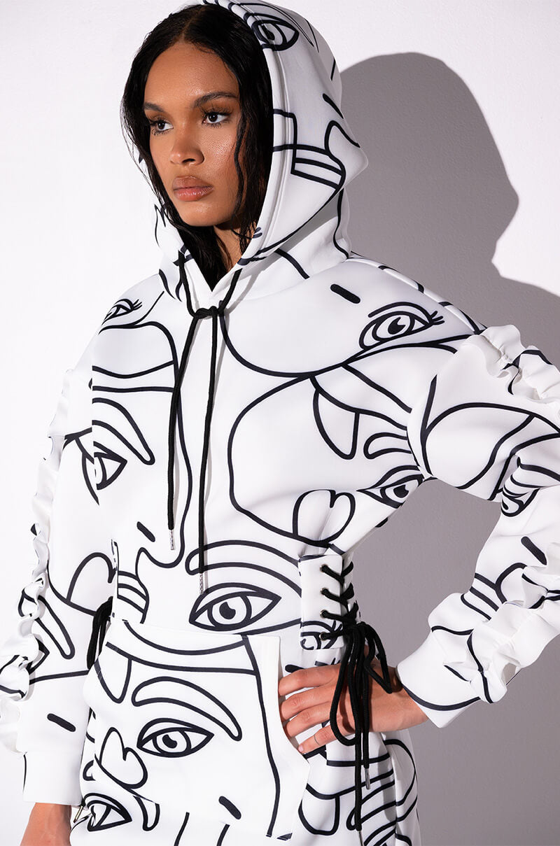 BROOKLYN ABSTRACT SCUBA SWEATSHIRT DRESS