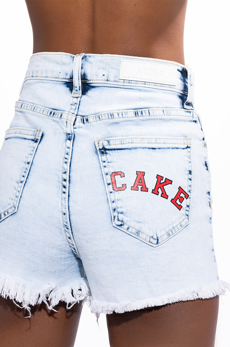 ALEXA ACID WASH CUT OFF DENIM SHORT