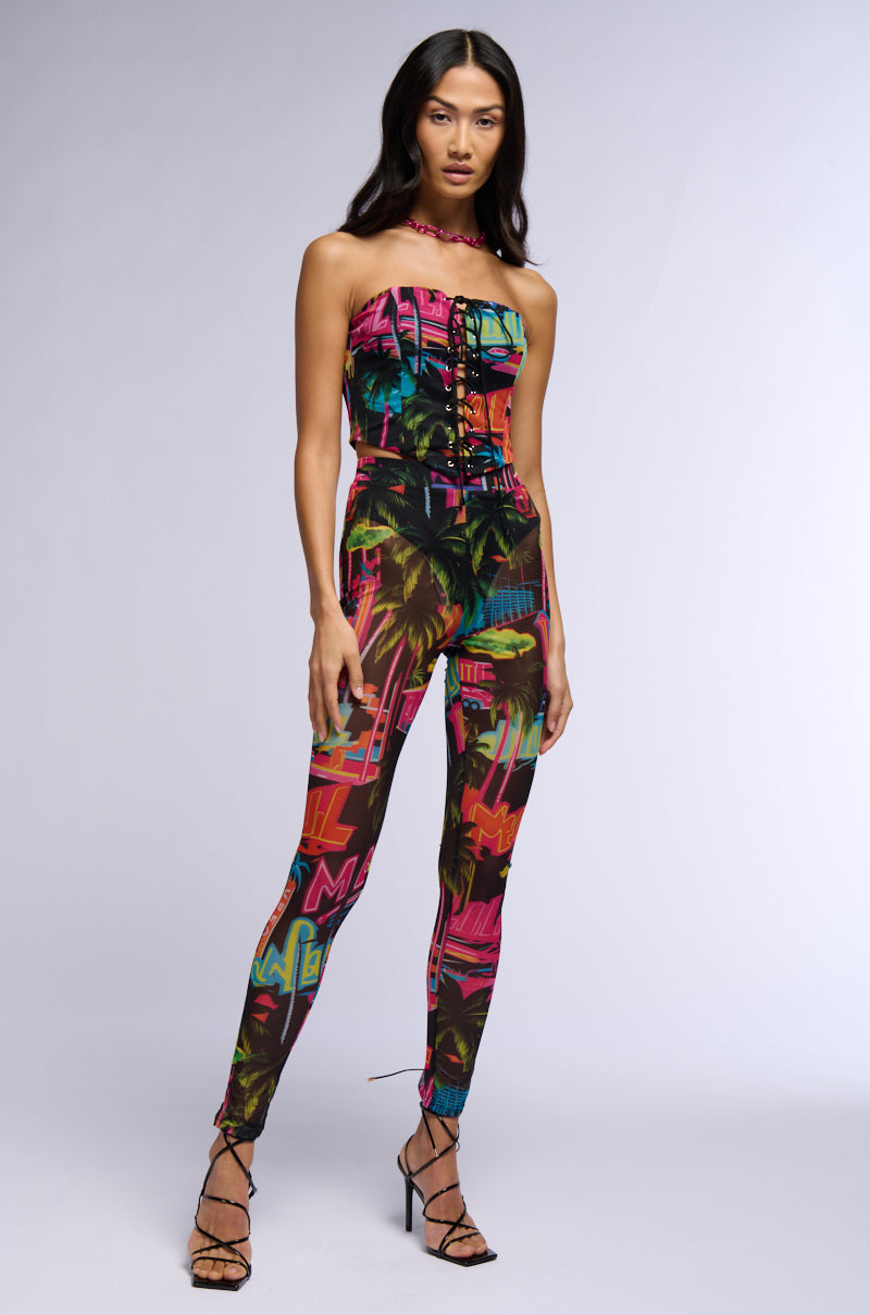 CALIFORNIA LOVE MESH HIGH WAIST LEGGING