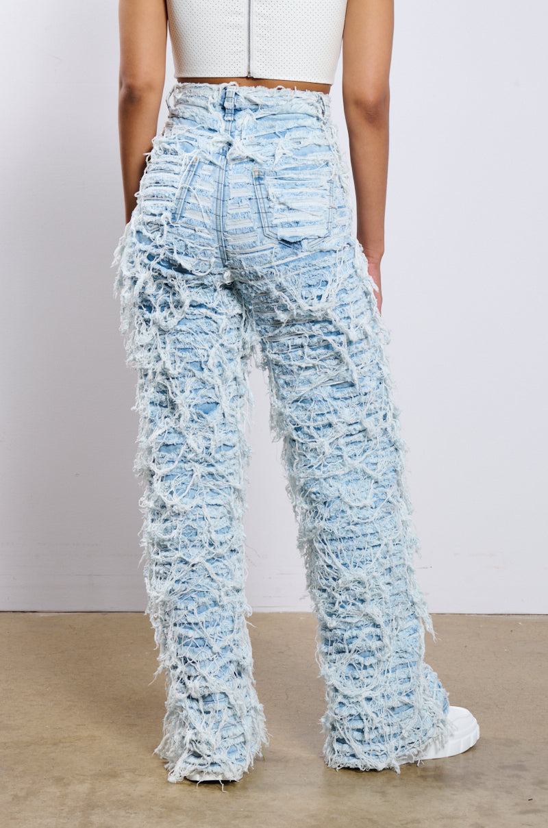 CALL ME CRAZY DISTRESSED DENIM PANT