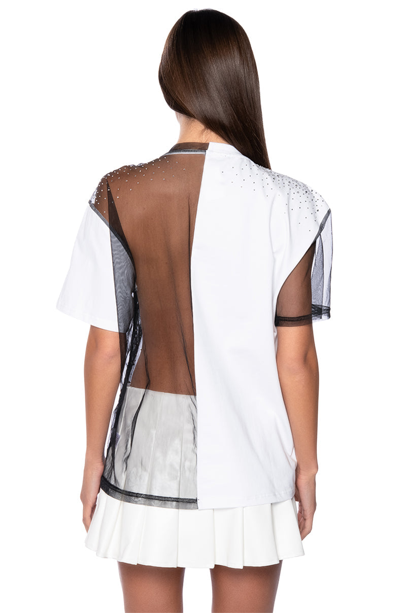 CARISSA SHORT SLEEVE MESH T-SHIRT