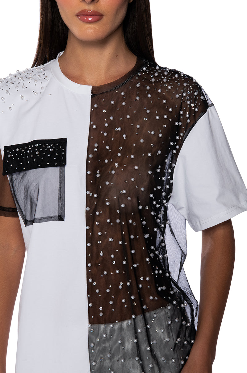 CARISSA SHORT SLEEVE MESH T-SHIRT