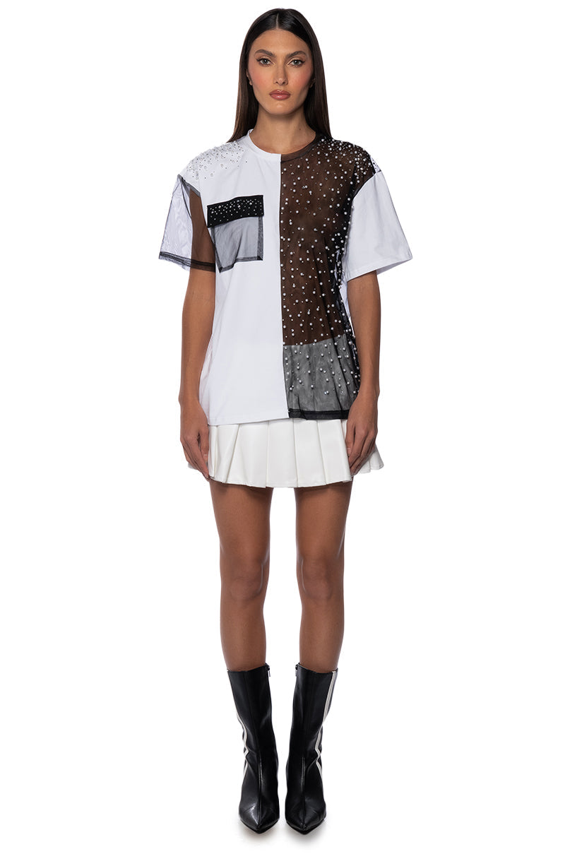 CARISSA SHORT SLEEVE MESH T-SHIRT