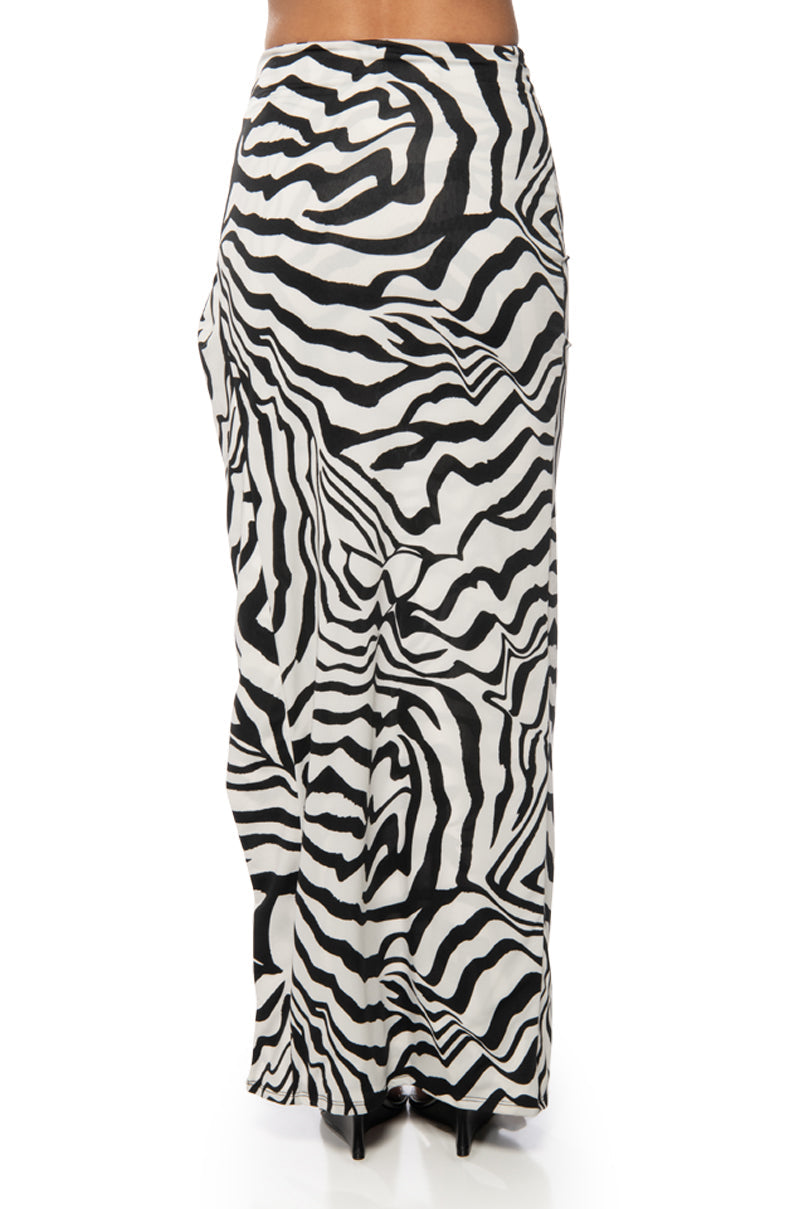 CASSIE ANIMAL PRINT MAXI SKIRT
