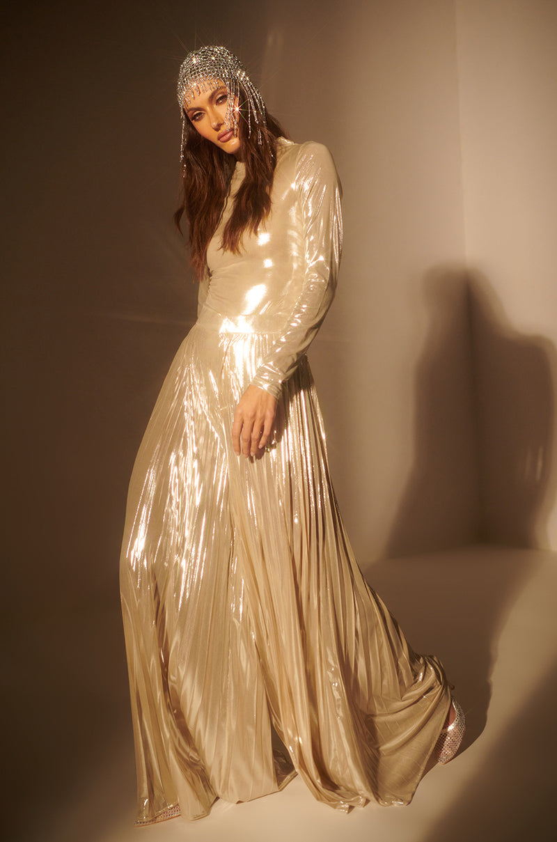 CHAMPAGNE POP PLEATED PANT