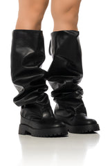 CITY OF GOD BLACK FLAT BOOT