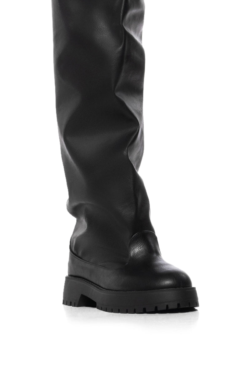CITY OF GOD BLACK FLAT BOOT