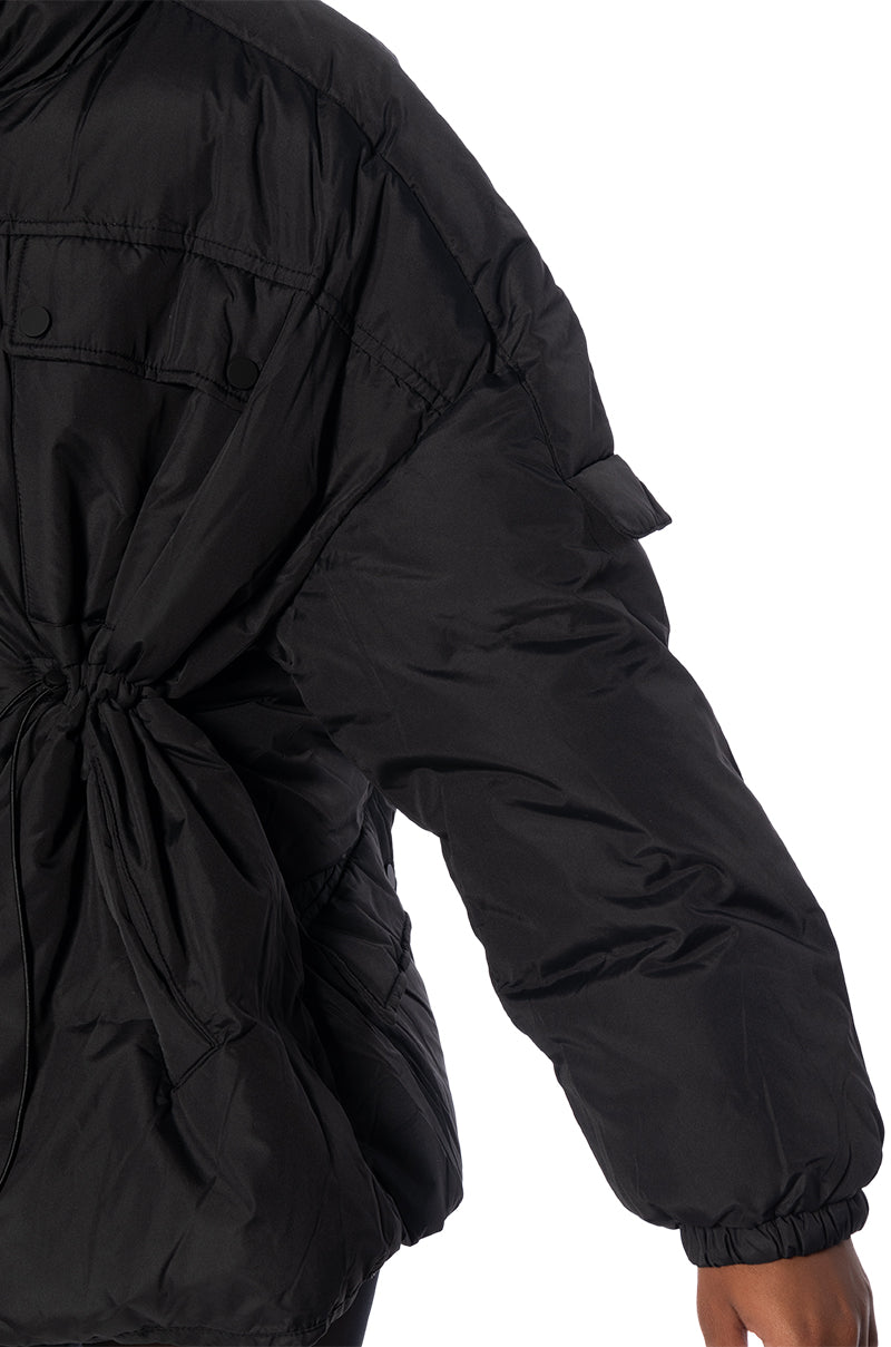 CLASSIC CINCHED WAIST PUFFER JACKET