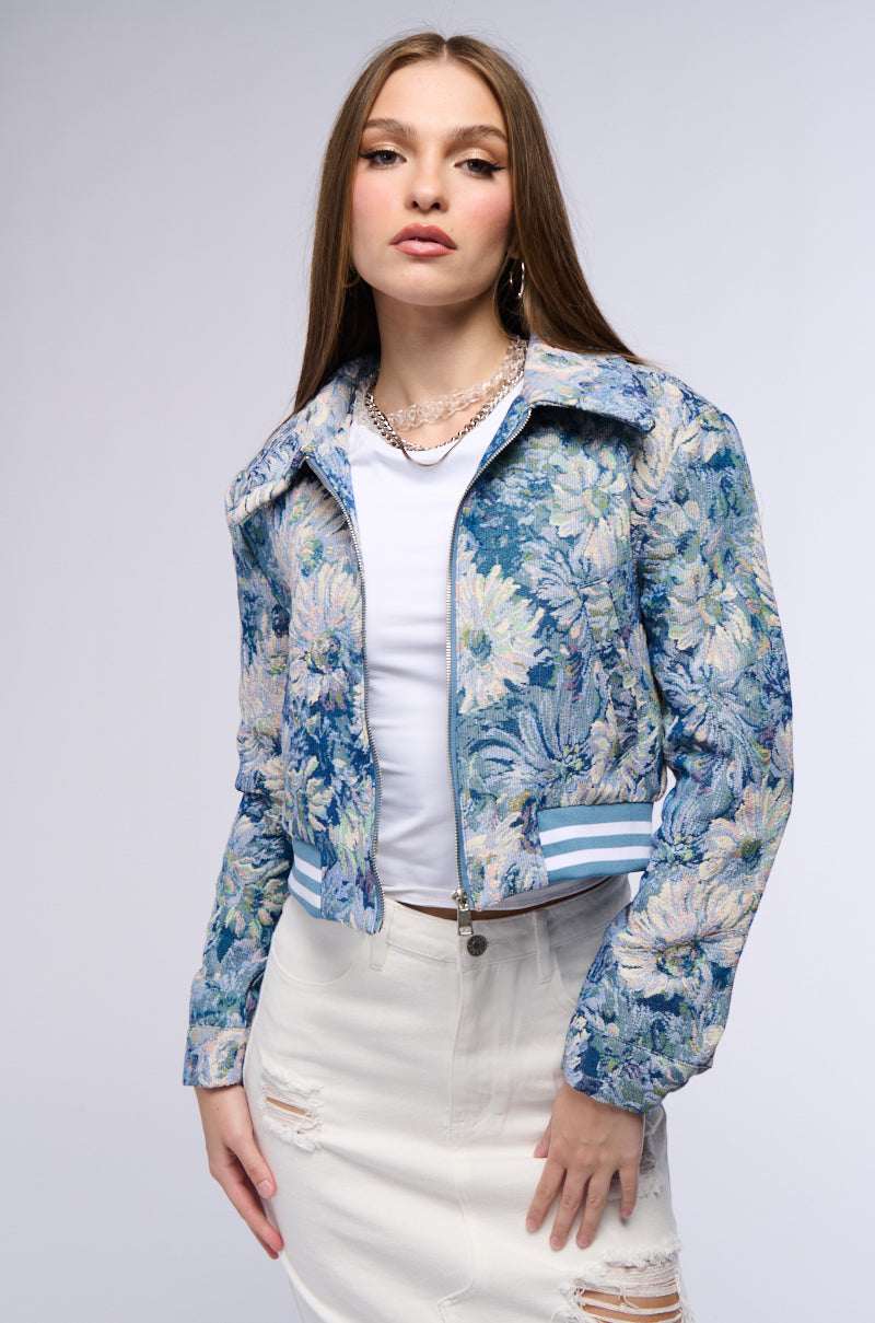 CLOUD NINE BROCADE BOMBER