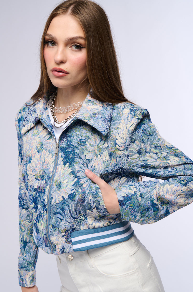 CLOUD NINE BROCADE BOMBER