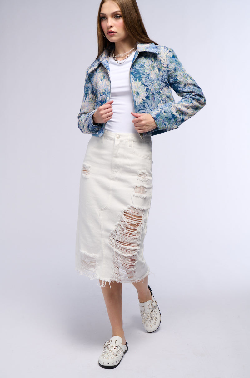 CLOUD NINE BROCADE BOMBER