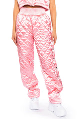 ARYA QUILTED SATIN BREAKAWAY JOGGER