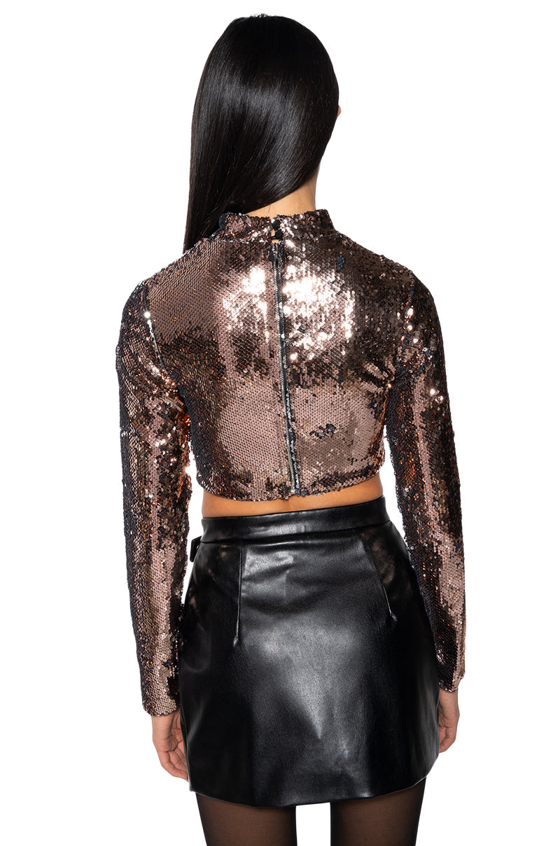 CROSS MY HEART ALL OVER SEQUIN TOP