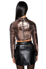 CROSS MY HEART ALL OVER SEQUIN TOP