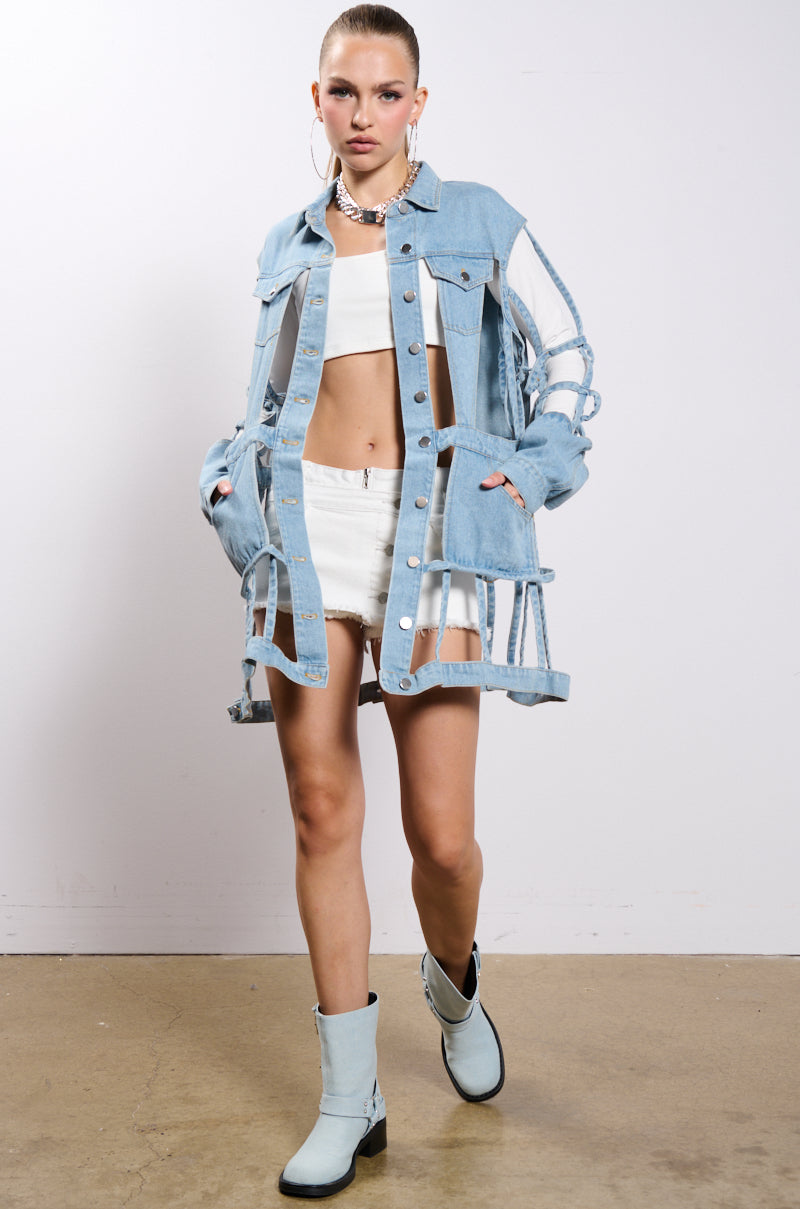 CUT IT OUT DENIM JACKET