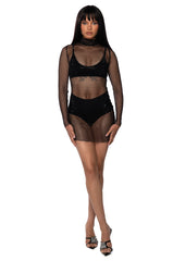 DAZZLE YOU RHINESTONE MINI DRESS