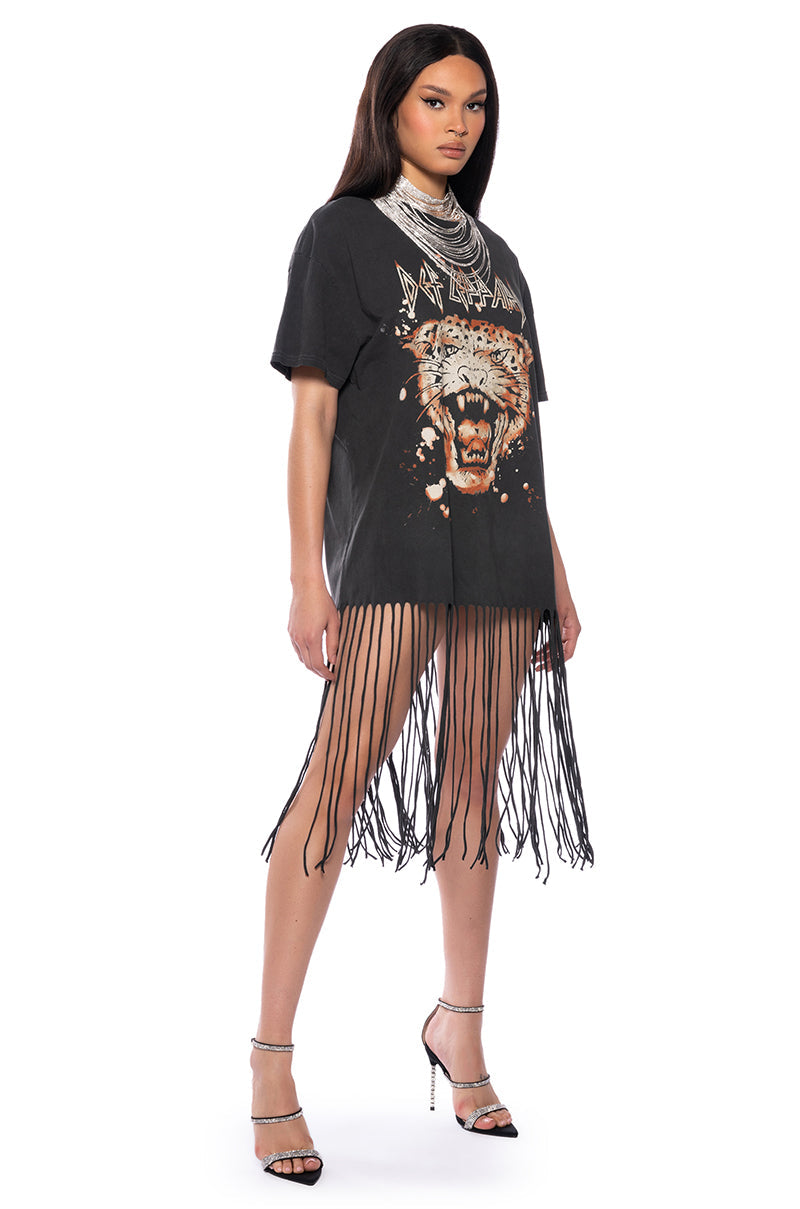 DEF LEPPARD FRINGE DRESS