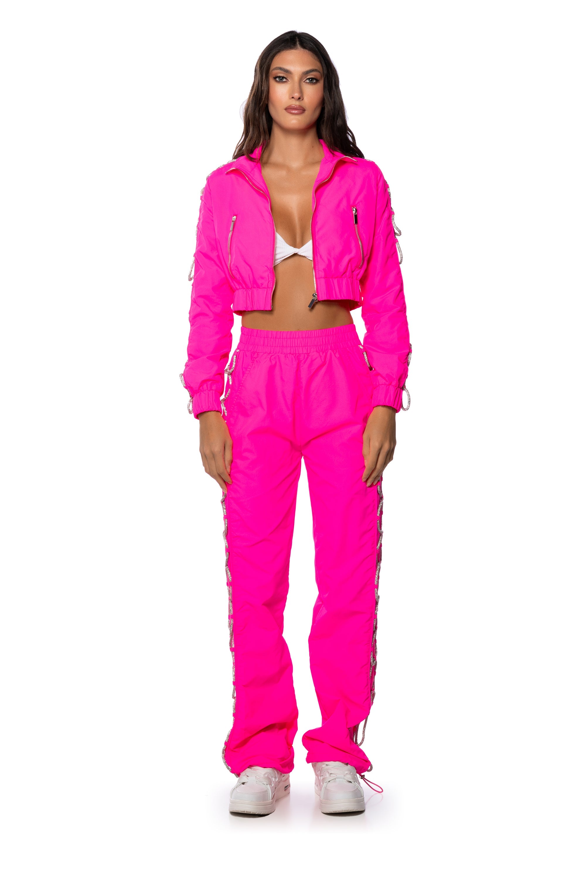 DIAMOND LACE UP TRACK PANT