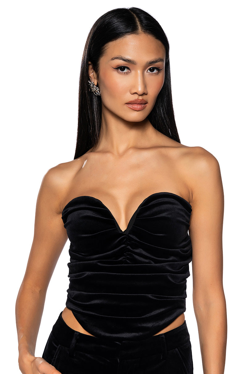 STRETCH LINEN RED CORSET