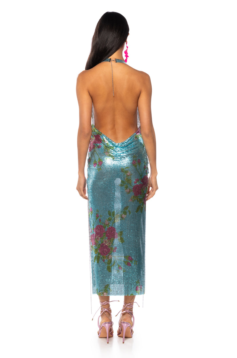 DAYDREAM LIGHT BLUE FLORAL MAXI DRESS