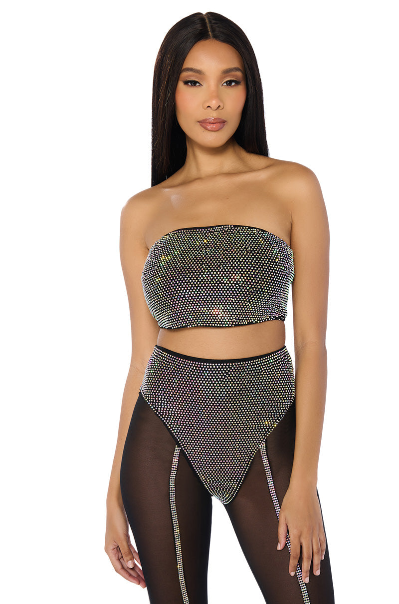 DYNAMITE EMBELLISHED STRAPLESS TOP