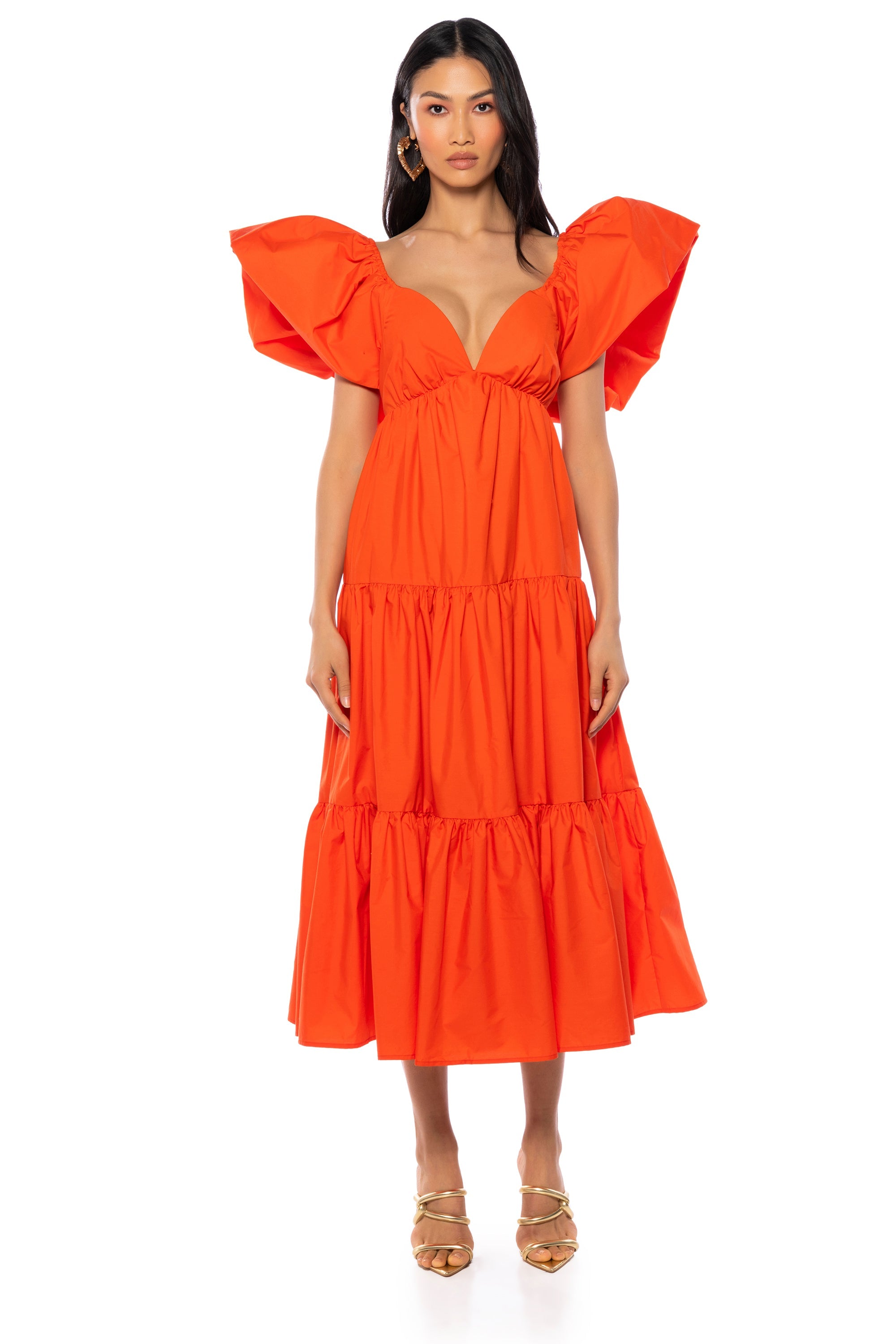 ANGELINA PUFF SLEEVE MAXI DRESS